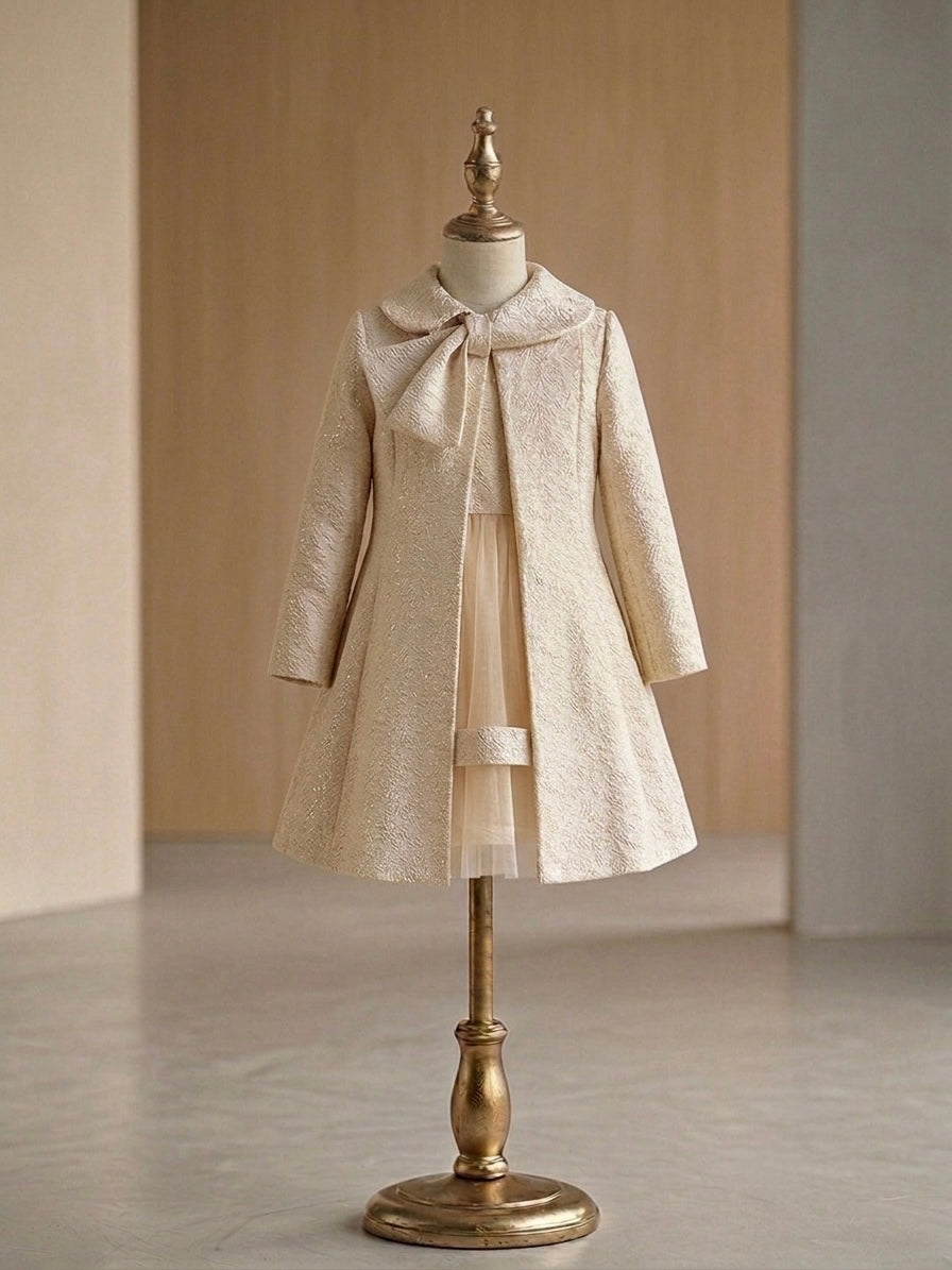 Luxe Coat & Dress Set Champagne