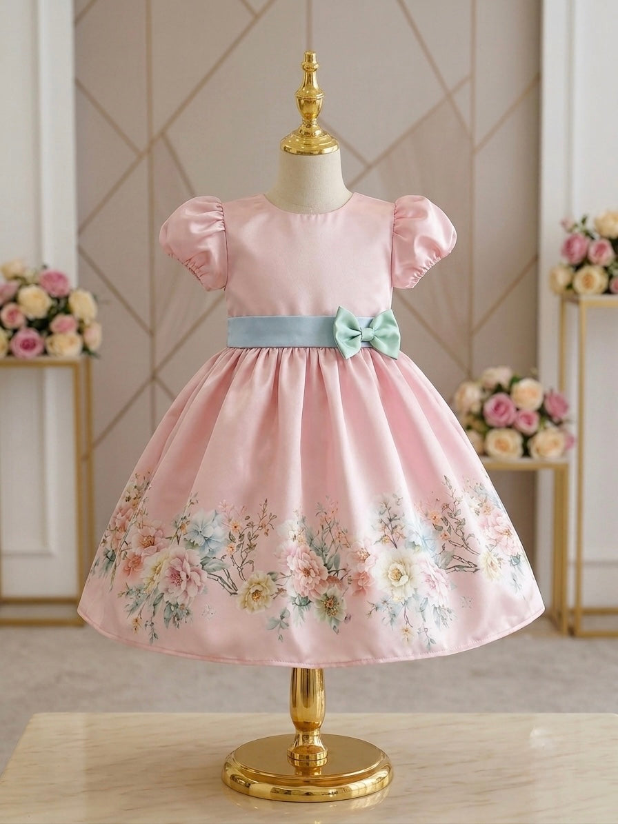 Watercolour Garden Satin Collection - Blush Rose