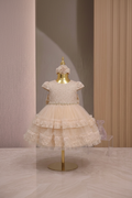 Tiered Tulip Dress Gold