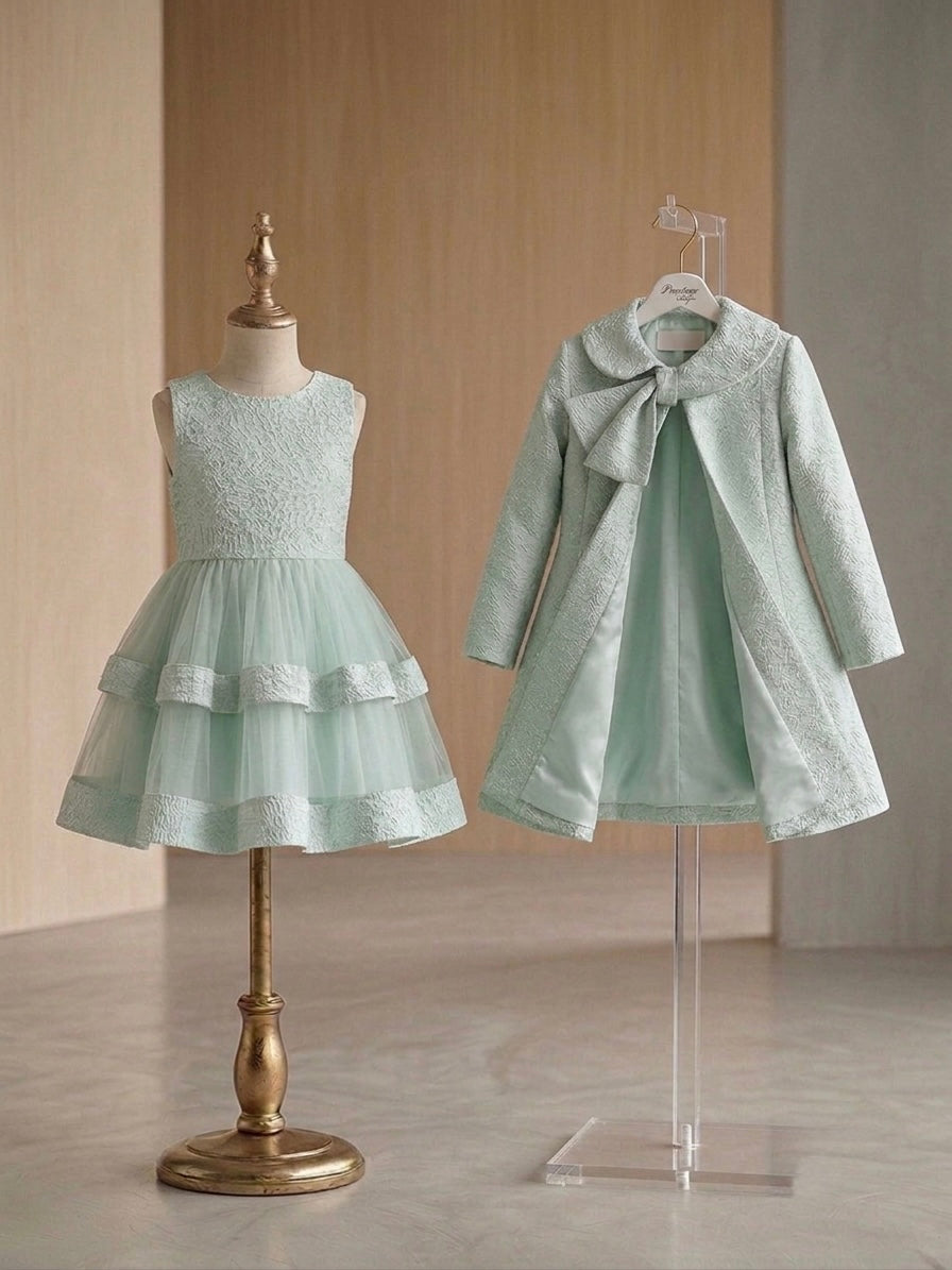 Luxe Coat & Dress Set Mint
