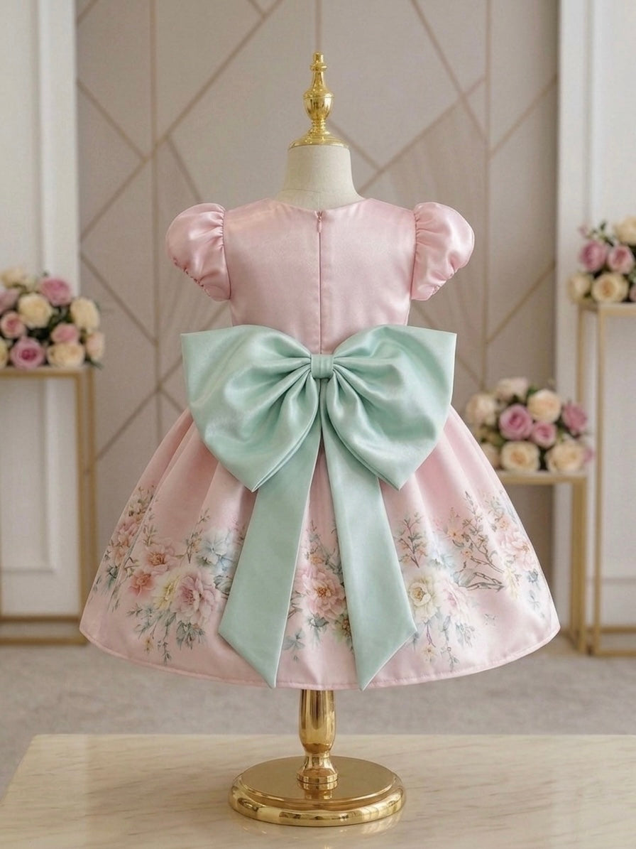 Watercolour Garden Satin Collection - Blush Rose