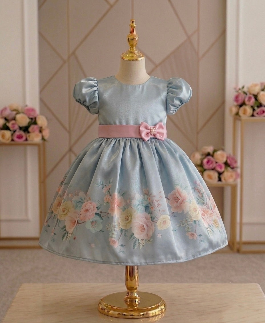 Watercolour Garden Satin Collection - Sage Bloom
