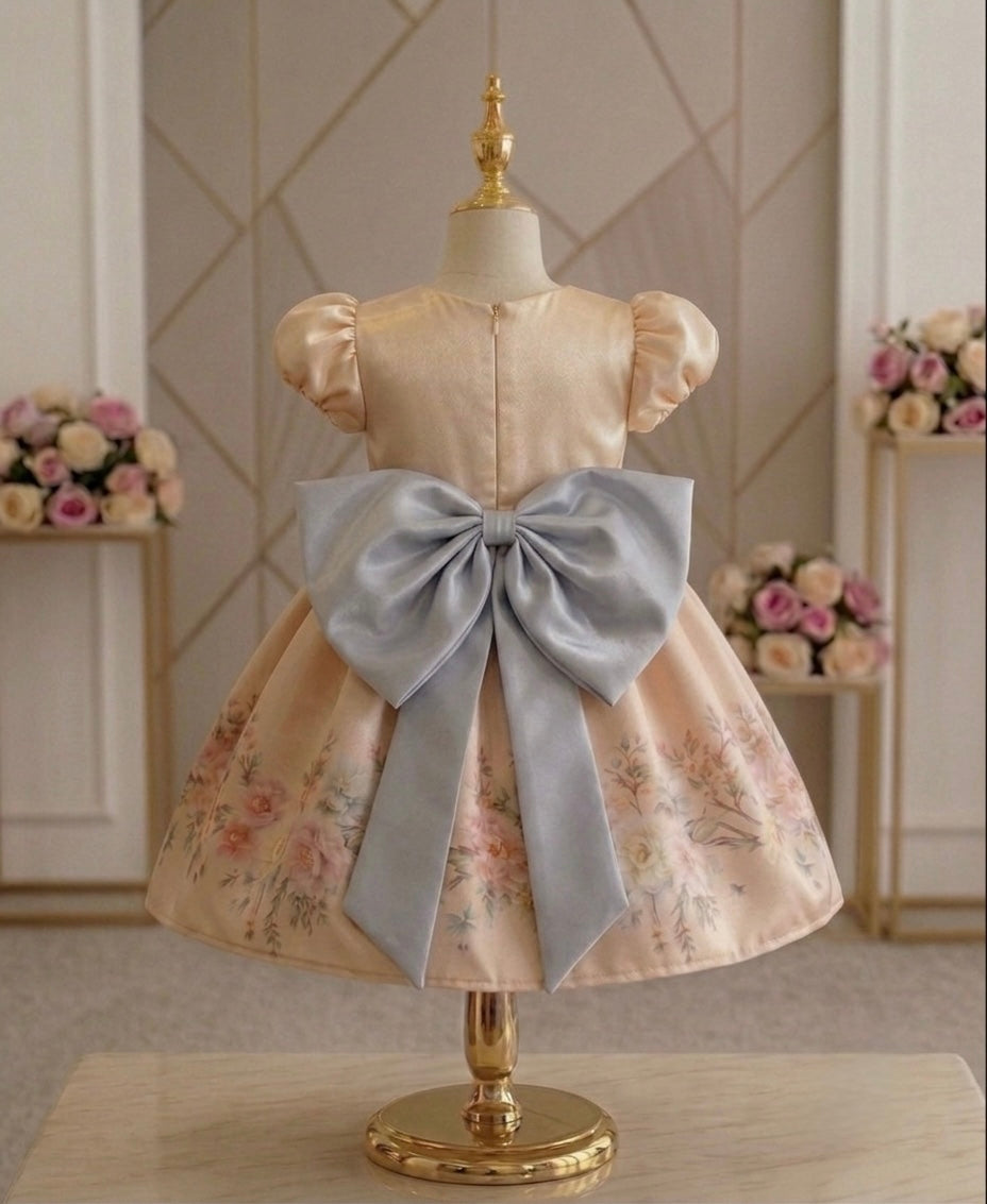 Watercolour Garden Satin Collection - Ivory Petal