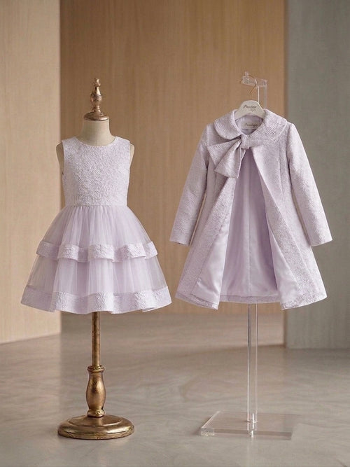 Luxe Coat & Dress Set Lavender
