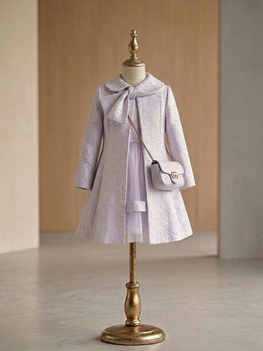 Luxe Coat & Dress Set Lavender
